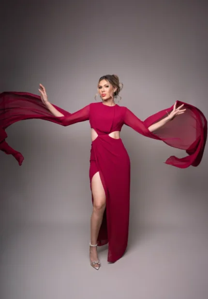VESTIDO LARGO MORADO