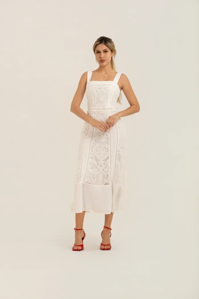 VESTIDO CORTO NEGRO BLANCO BOMBACHO